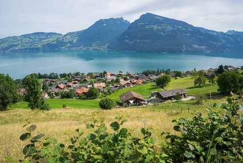 Herrliche Naturidylle mit Blick auf Berg- und Seelandschaft rund um Krattigen